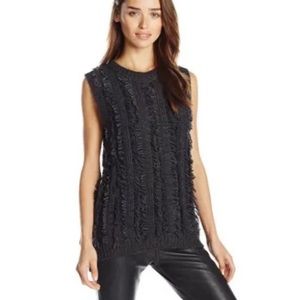 J.O.A Fringe Sleeveless Sweater